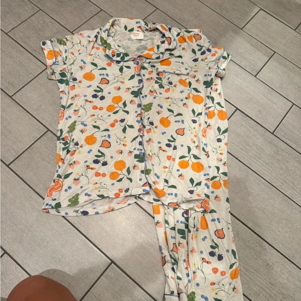 In my sundays Fruit Print Short-Sleeve Pajama Set